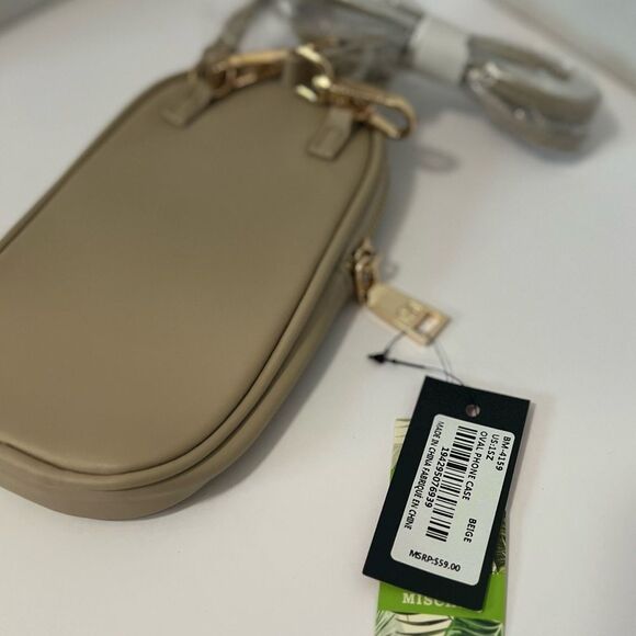 Badgley Mischka Quilted Crossbody Phone Bag - Beige, NWT - Picture 4 of 5